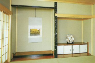 中古 床の間 上がり框 茶室 銘木 アンティーク 黒檀だと思う